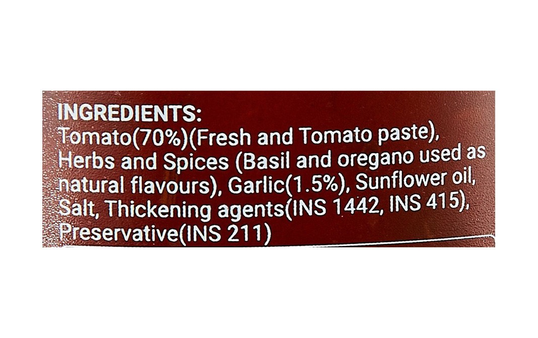 Sangi's Kitchen Classic Pizza Sauce (Garlic, Basil and Oregano)   Glass Jar  400 grams